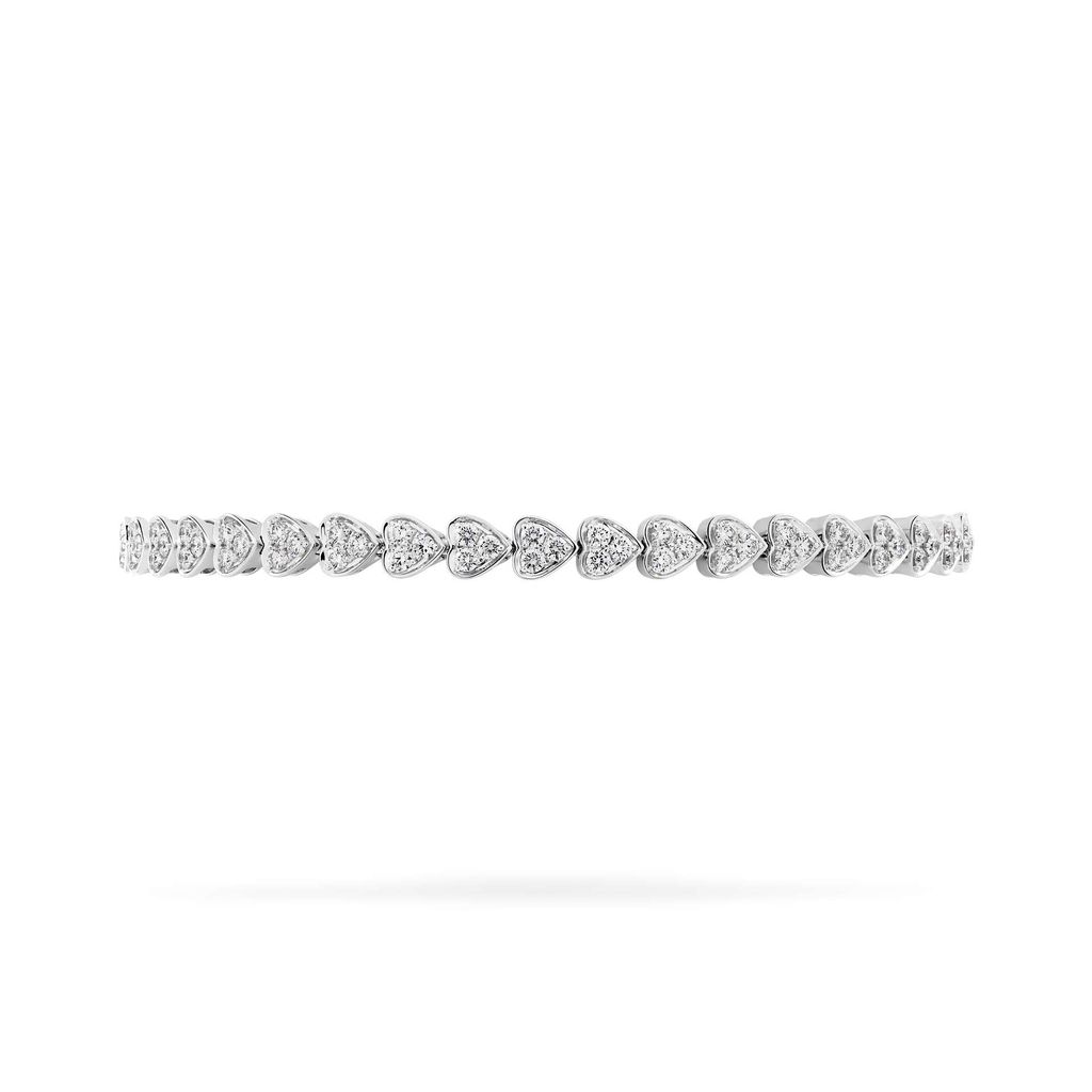 Lắc tay vàng trắng 14K gắn kim cương DOJI AFBB900511F2ML1