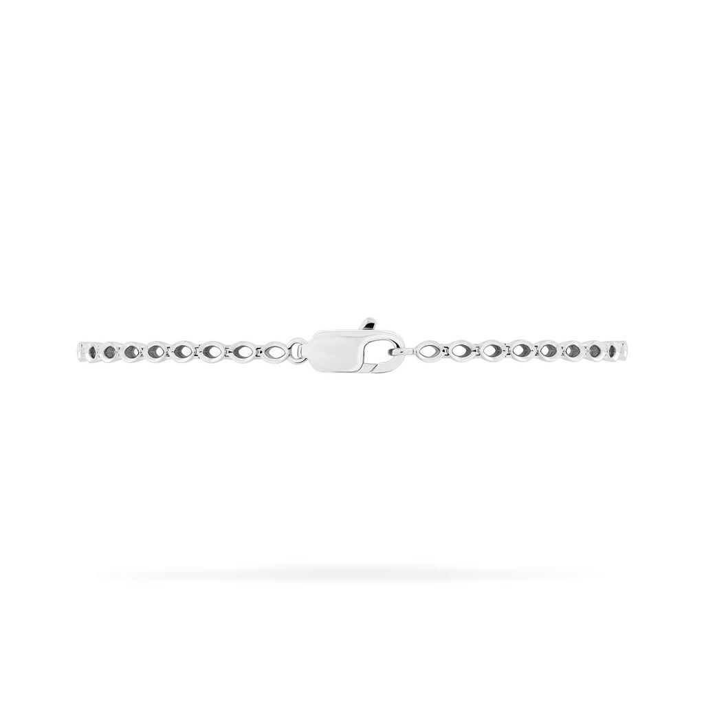 Lắc tay vàng trắng 14K gắn kim cương DOJI AFBB900512F2ML1