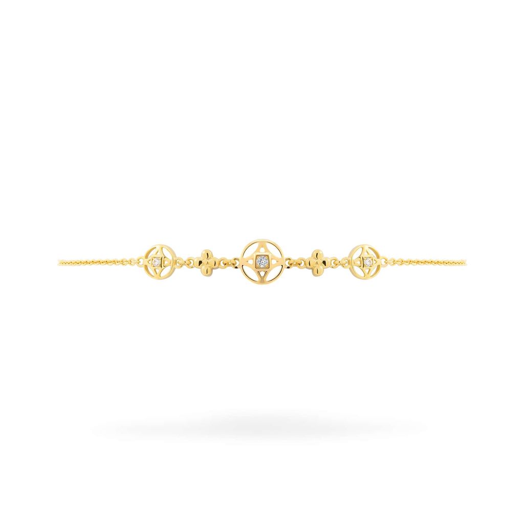 Lắc tay vàng vàng 14K gắn đá CZ DOJI AFBJ000520F1CZ1