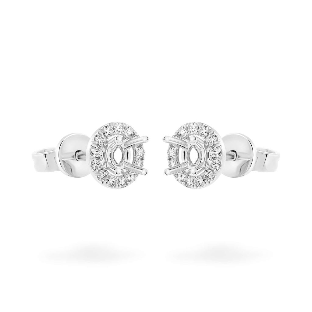 Ổ hoa tai vàng trắng 18K DOJI AFEA000015D2KK1