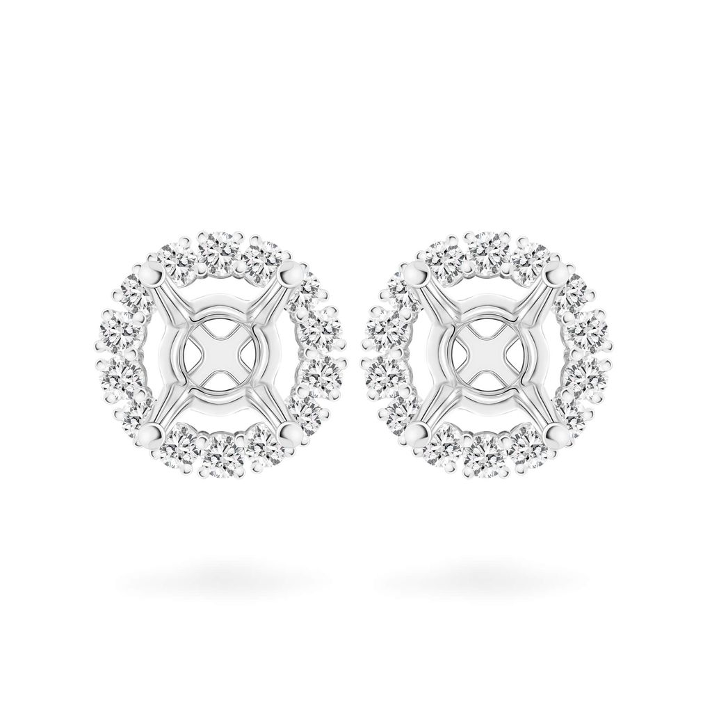 Ổ hoa tai vàng trắng 18K DOJI AFEA000089D2KK1