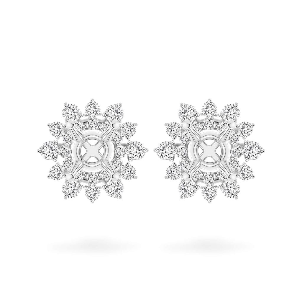 Ổ hoa tai vàng trắng 18K DOJI AFEA000094D2KK1