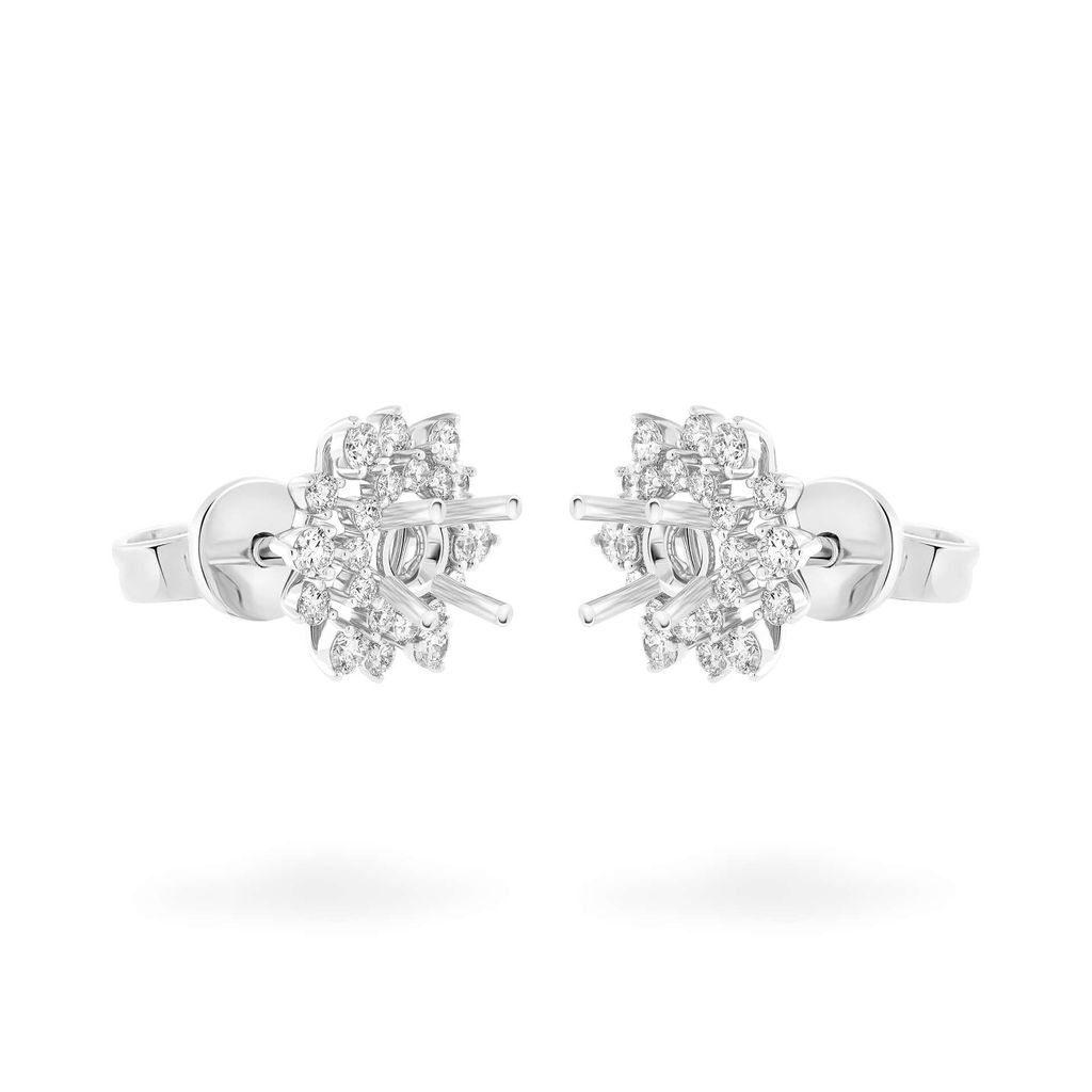 Ổ hoa tai vàng trắng 18K DOJI AFEA000094D2KK1