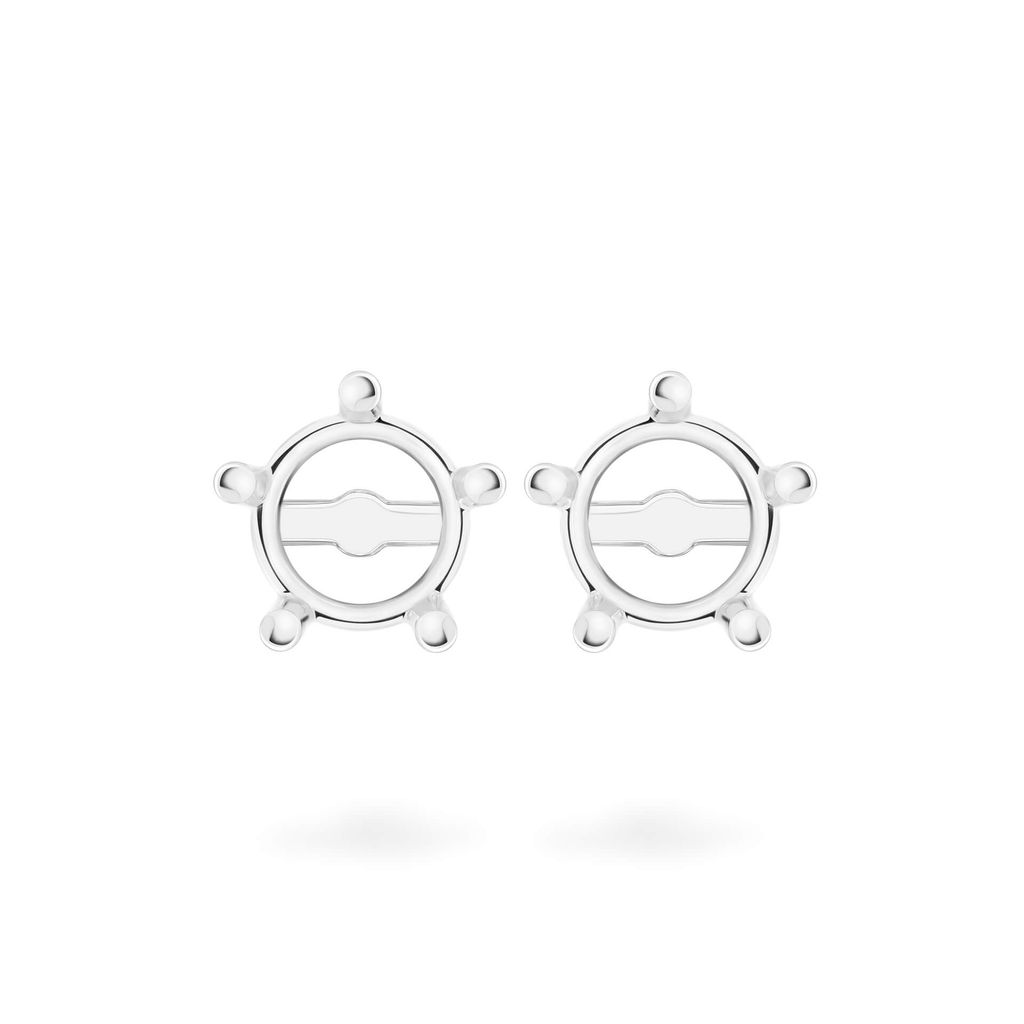 Ổ hoa tai vàng trắng 18K DOJI AFEA000126D2KK1