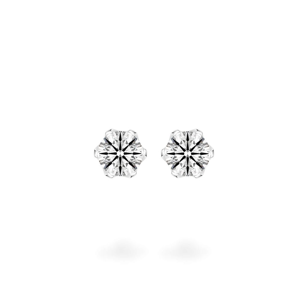Hoa tai vàng trắng 14K gắn kim cương DOJI AFEB002043F2HA1