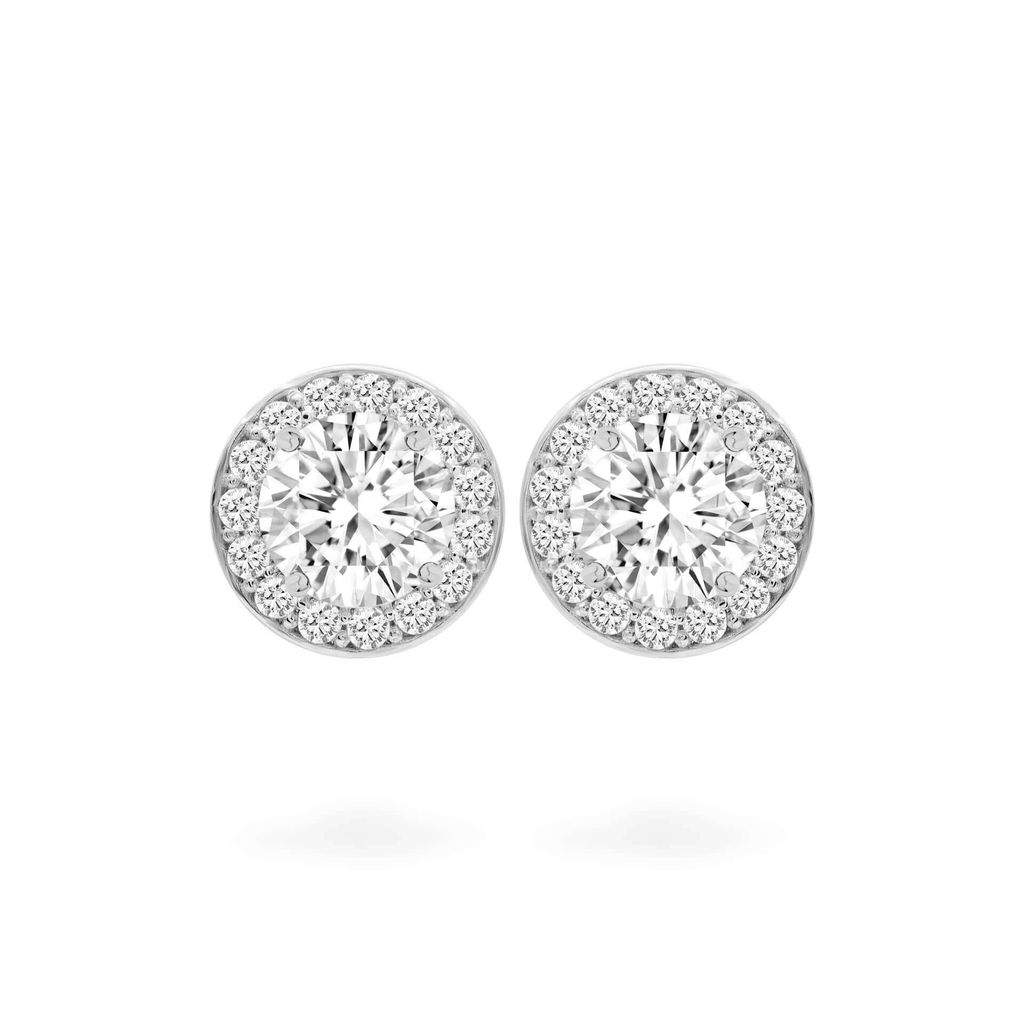 Hoa tai vàng trắng 14K gắn đá CZ DOJI AFEJ000031F2CZ1