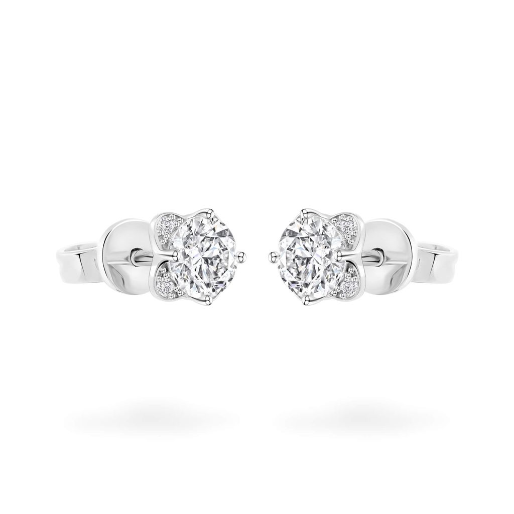 Hoa tai vàng trắng 14K gắn đá CZ DOJI AFEJ000501F2CZ1