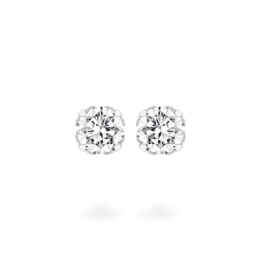 Hoa tai vàng trắng 14K gắn đá CZ DOJI AFEJ000503F2CZ1