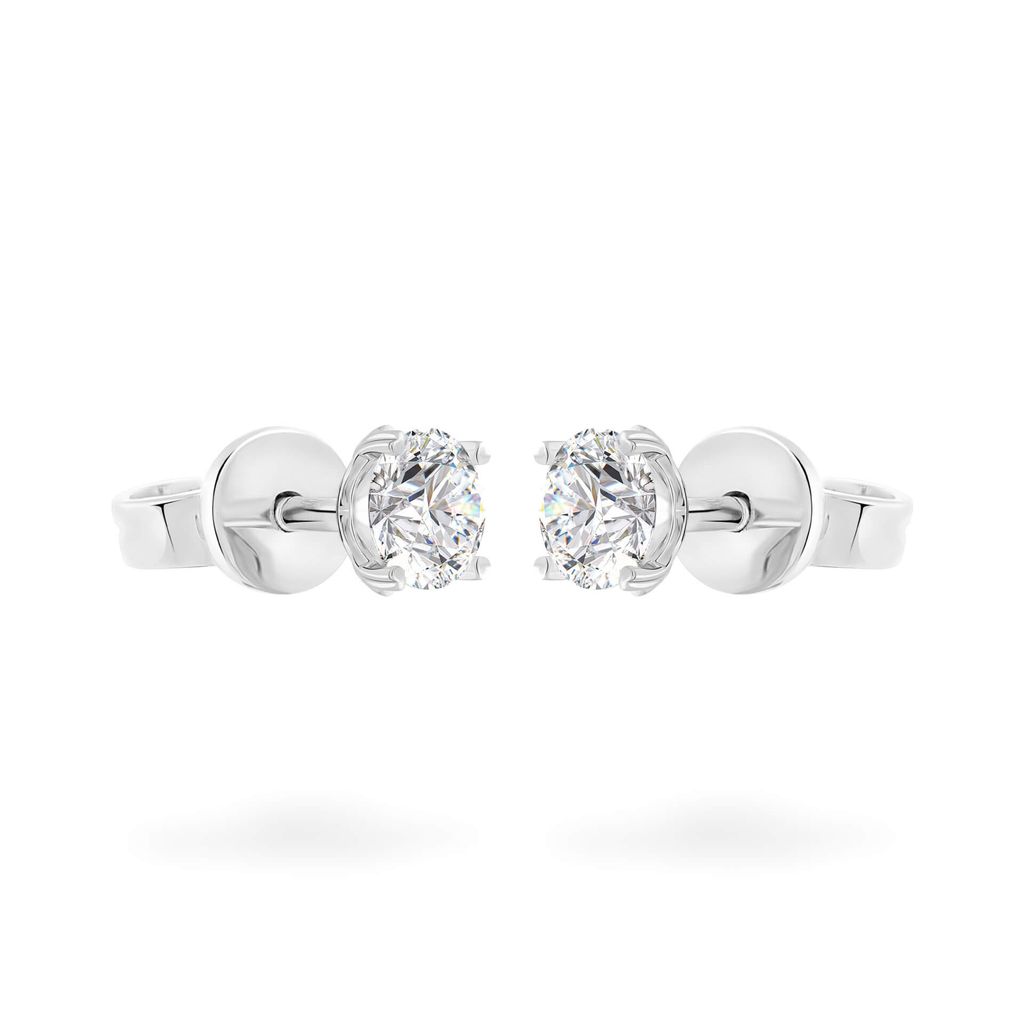 Hoa tai vàng trắng 14K gắn đá CZ DOJI AFEJ000503F2CZ1
