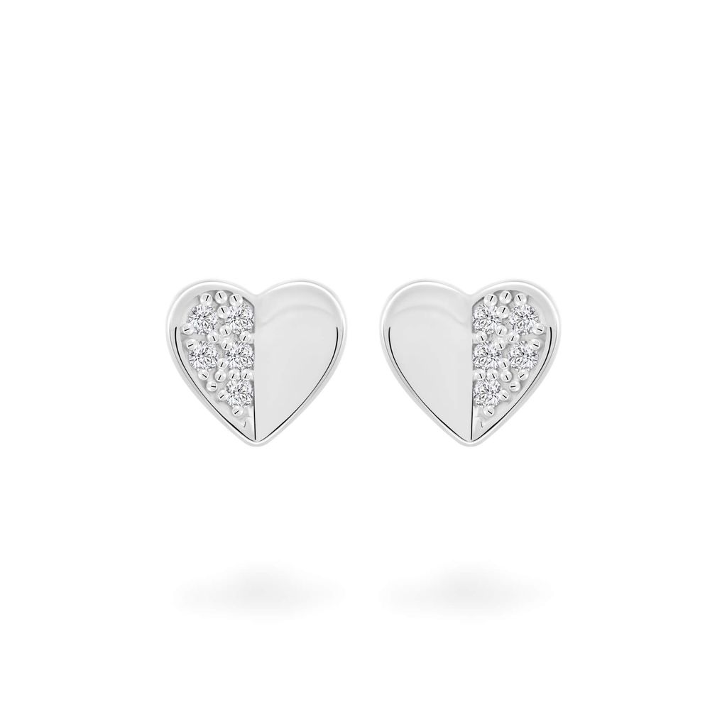 Hoa tai vàng trắng 14K gắn đá CZ DOJI AFEK000721F2CZ1