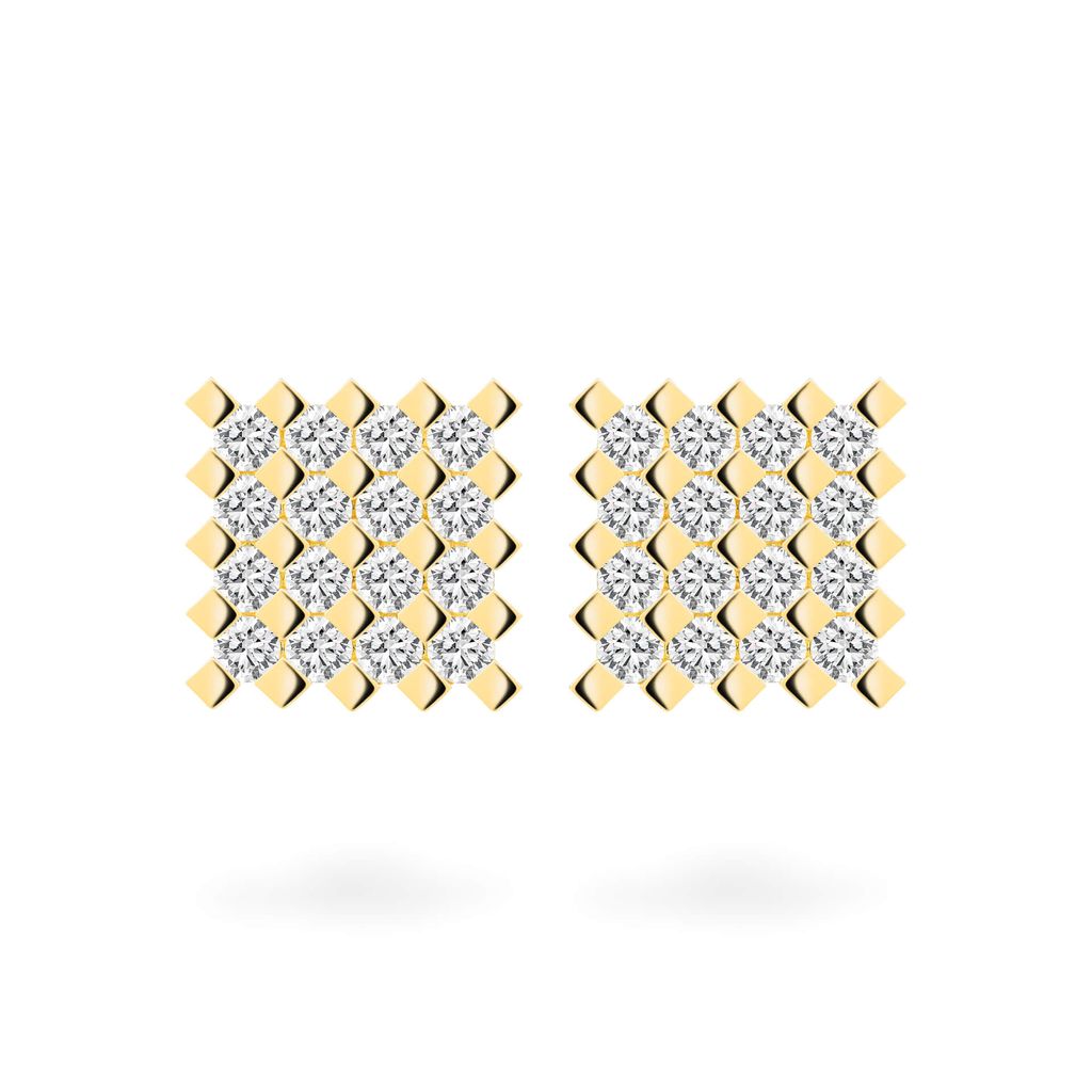 Hoa tai vàng vàng 18K gắn đá CZ DOJI AFEM001001D1CZ1