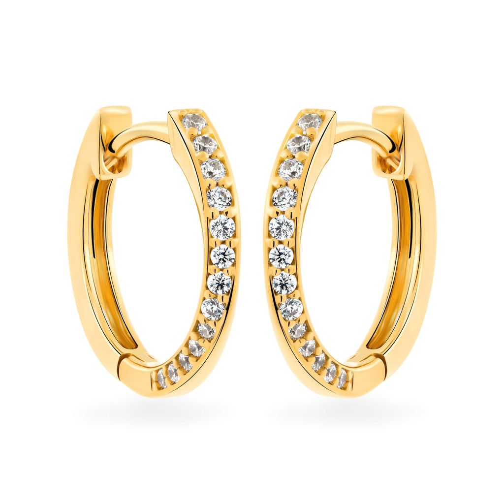 Hoa tai vàng vàng 18K gắn đá CZ DOJI AFEM200124D1CZ1
