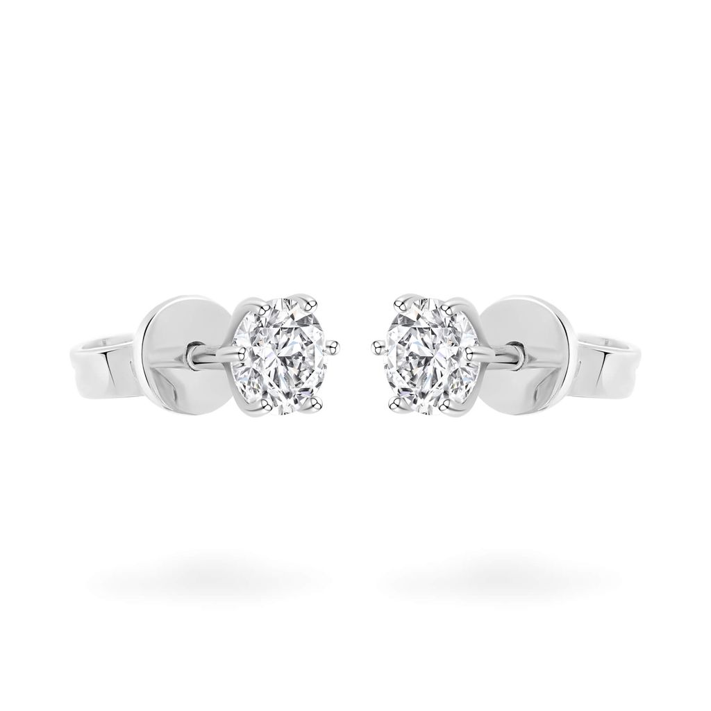 Hoa tai vàng trắng 18K gắn đá CZ DOJI AFEM300428D2CZ1