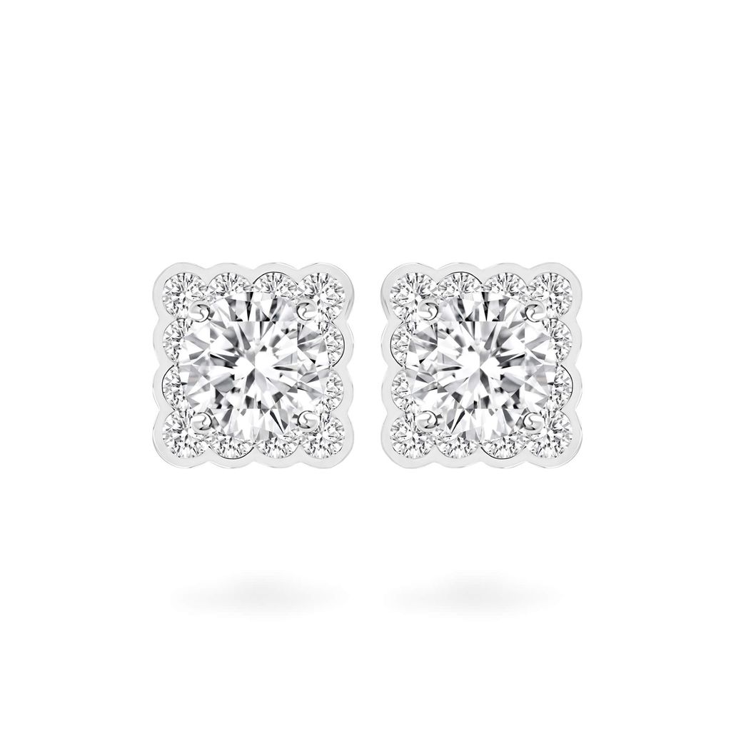 Hoa tai vàng trắng 18K gắn đá CZ DOJI AFEM400133D2CZ1