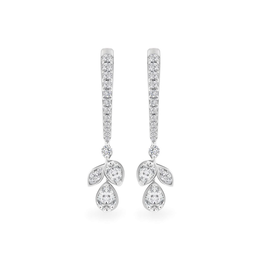 Hoa tai vàng trắng 18K gắn kim cương DOJI AFER000059D2DA1