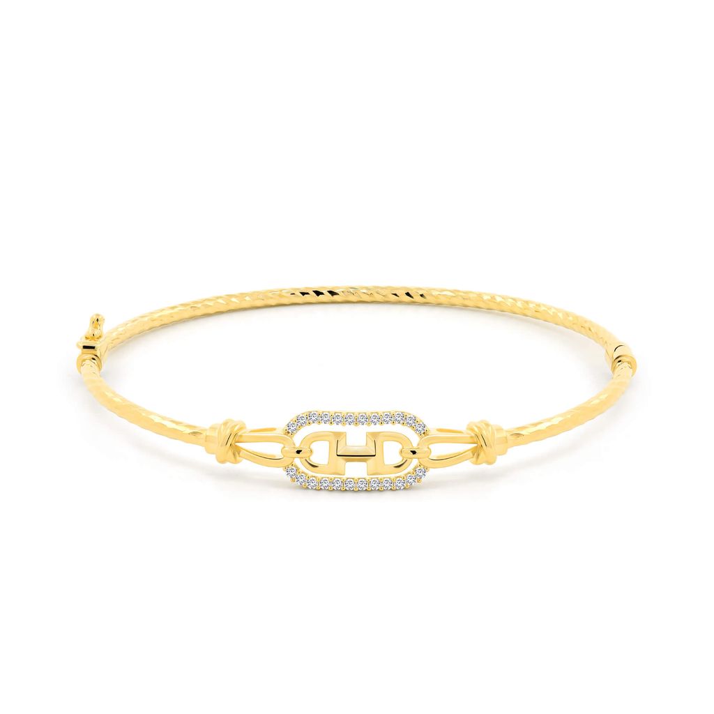 Vòng tay vàng vàng 18K gắn đá CZ DOJI AFGM901059D1CZ1