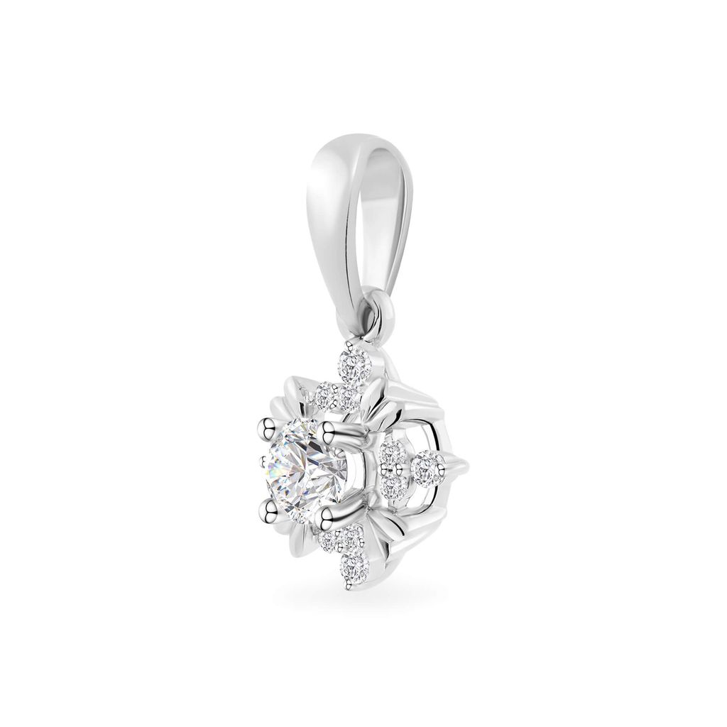 Mặt dây vàng trắng 14K gắn kim cương DOJI AFPB001945F2HA1