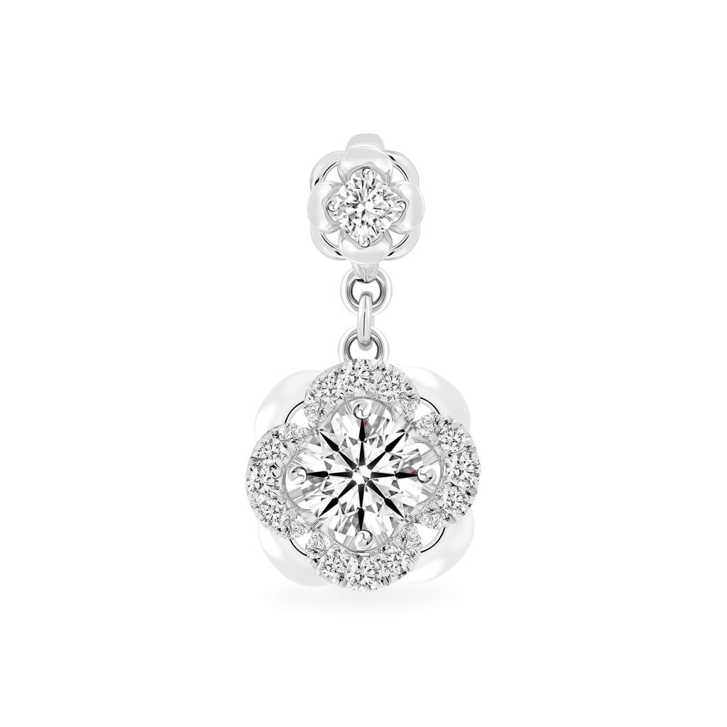 Mặt dây vàng trắng 14K gắn kim cương DOJI AFPB101823F2HA1