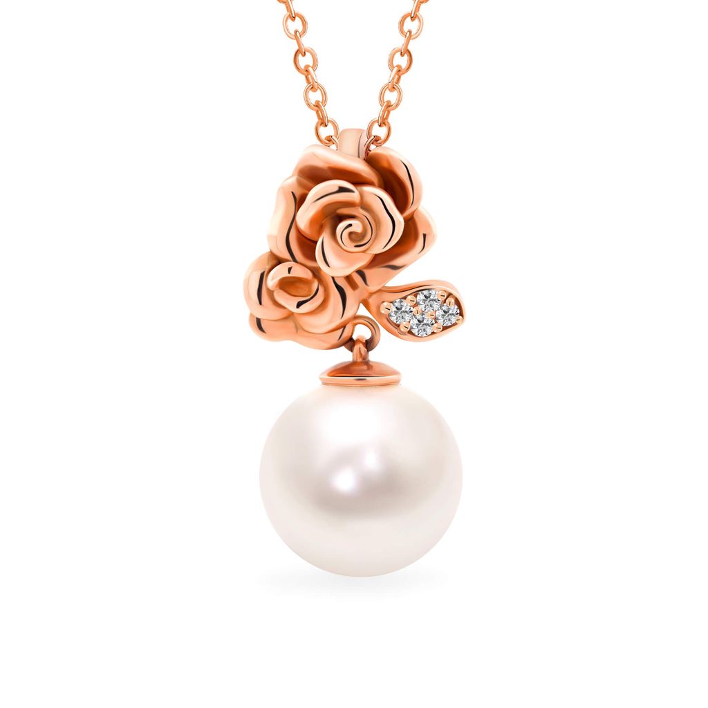 Mặt dây vàng hồng 14K gắn ngọc trai DOJI AFPI000127F3PL1