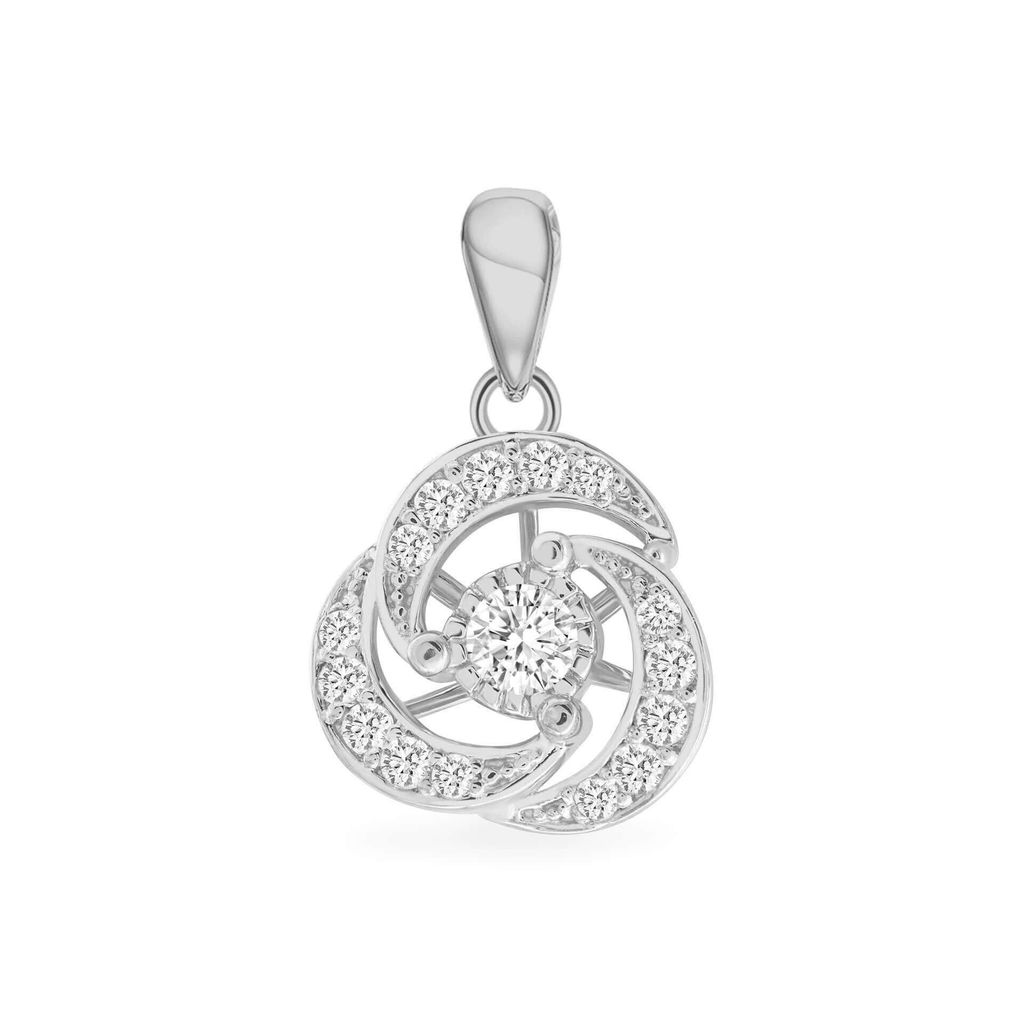 Mặt dây vàng trắng 14K gắn đá CZ DOJI AFPJ000112F2CZ1