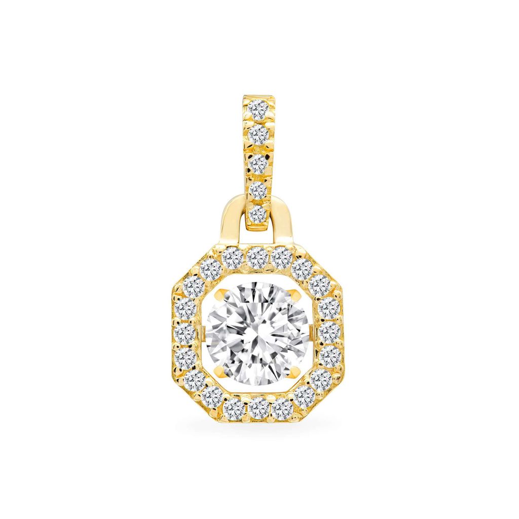 Mặt dây vàng vàng 14K gắn đá CZ DOJI AFPJ000285F1CZ1
