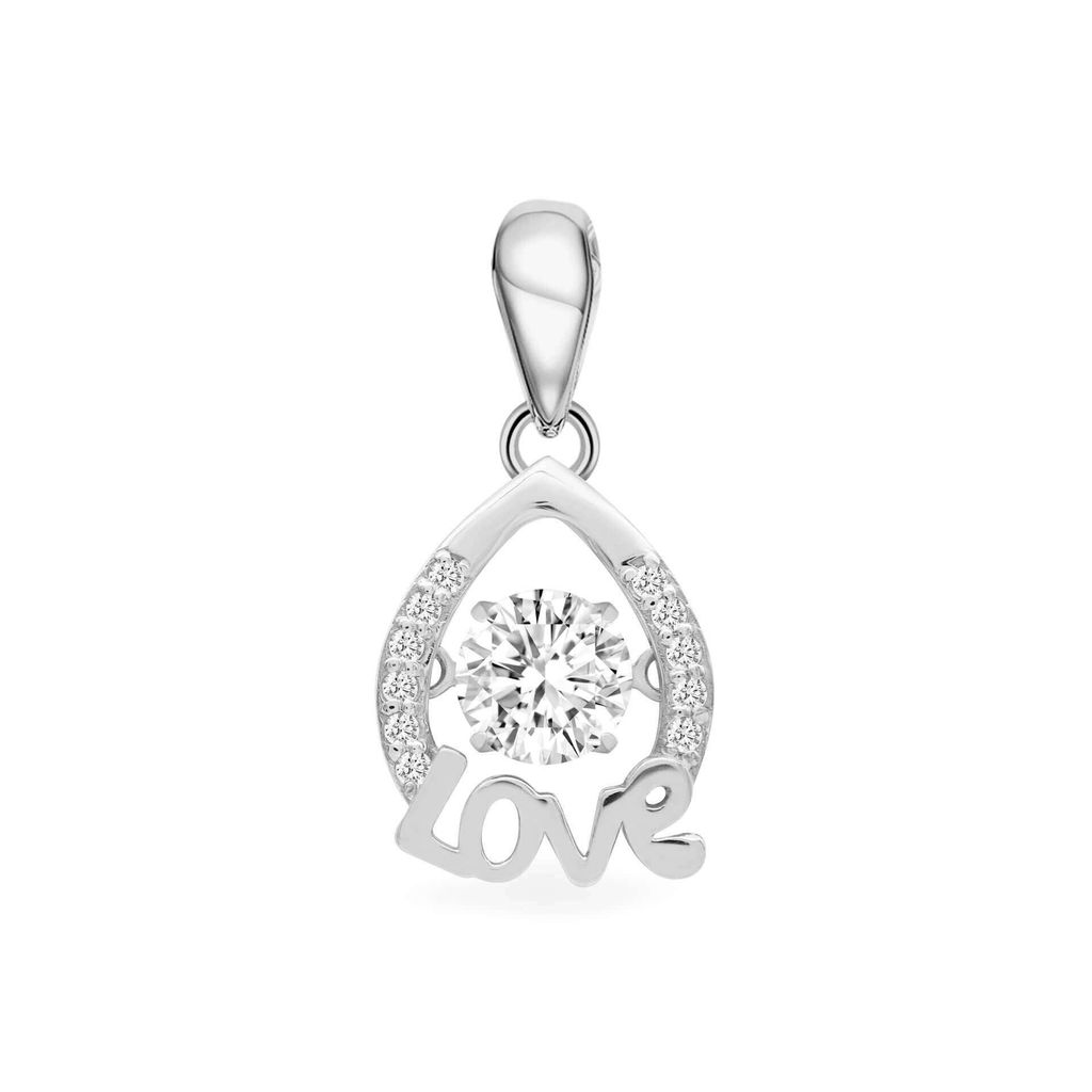 Mặt dây vàng trắng 14K gắn đá CZ DOJI AFPJ000287F2CZ1