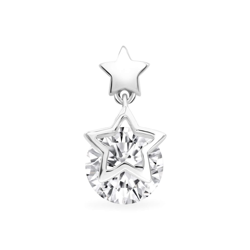 Mặt dây nữ vàng trắng 14K gắn đá CZ DOJI AFPJ000326F2CZ1
