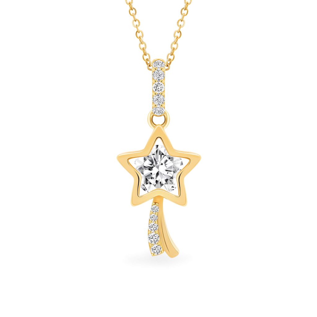 Mặt dây vàng vàng 14K gắn đá CZ DOJI AFPJ000335F1CZ1