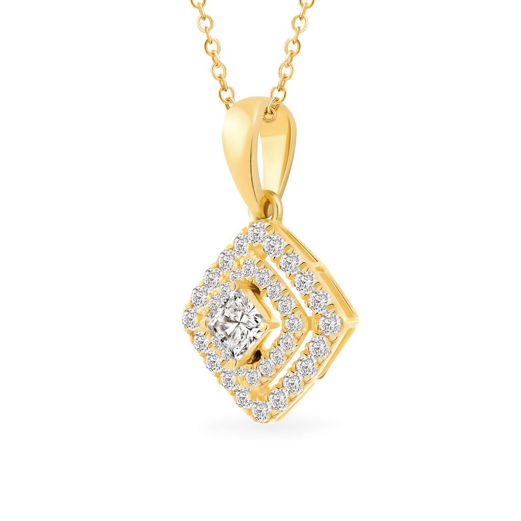 Mặt dây nữ vàng vàng 14K gắn đá CZ DOJI AFPJ000472F1CZ1