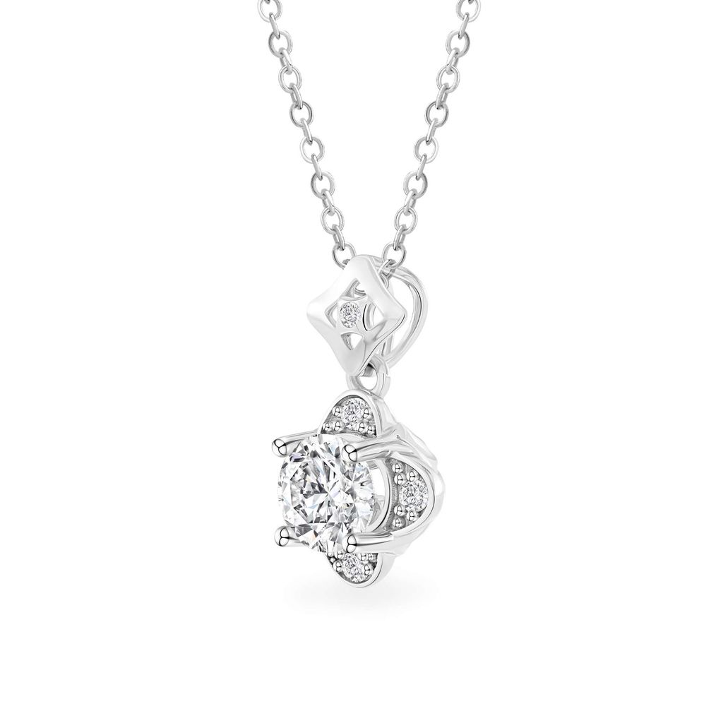 Mặt dây vàng trắng 14K gắn đá CZ DOJI AFPJ000501F2CZ1