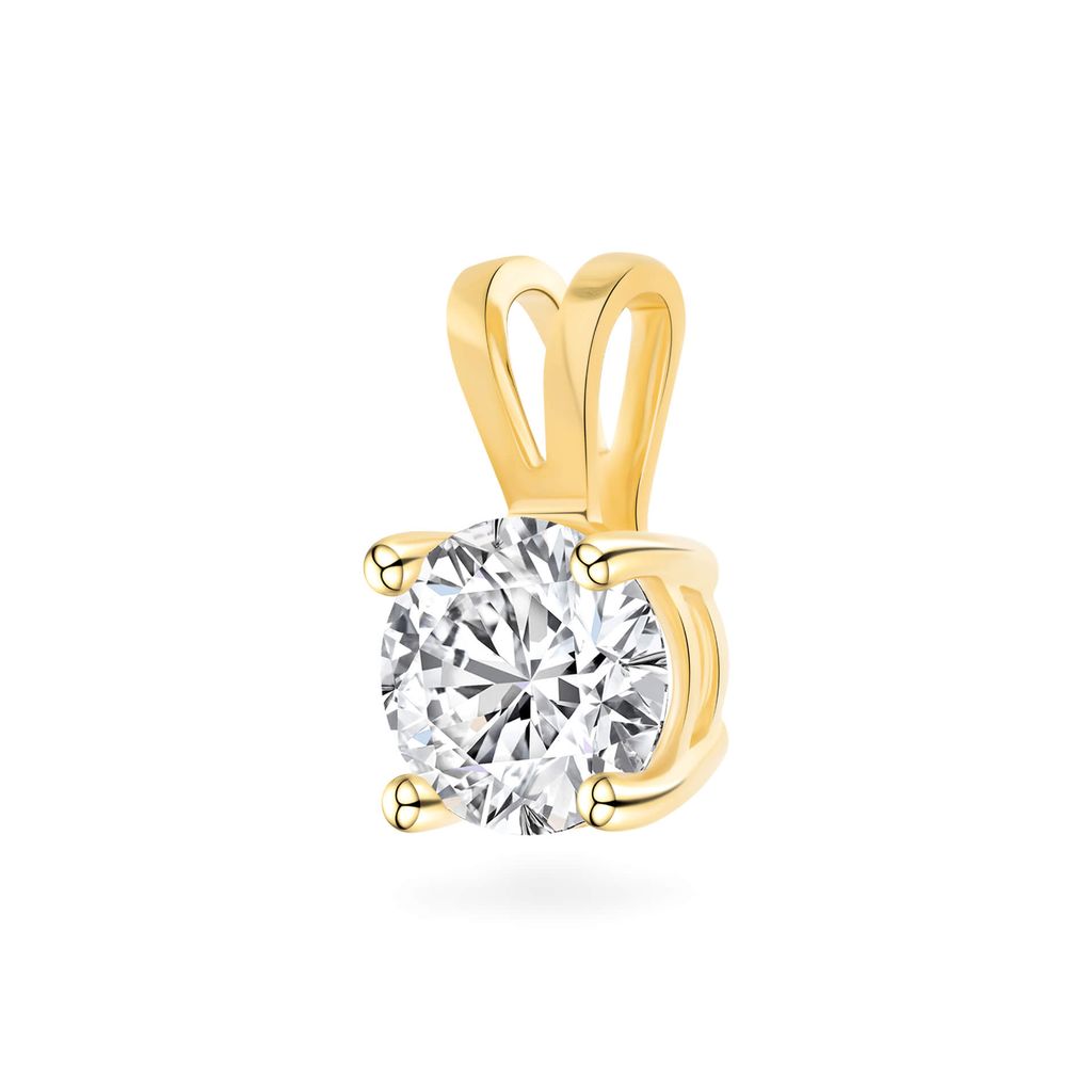 Mặt dây nữ vàng vàng 14K gắn đá CZ DOJI AFPJ000136F1CZ1