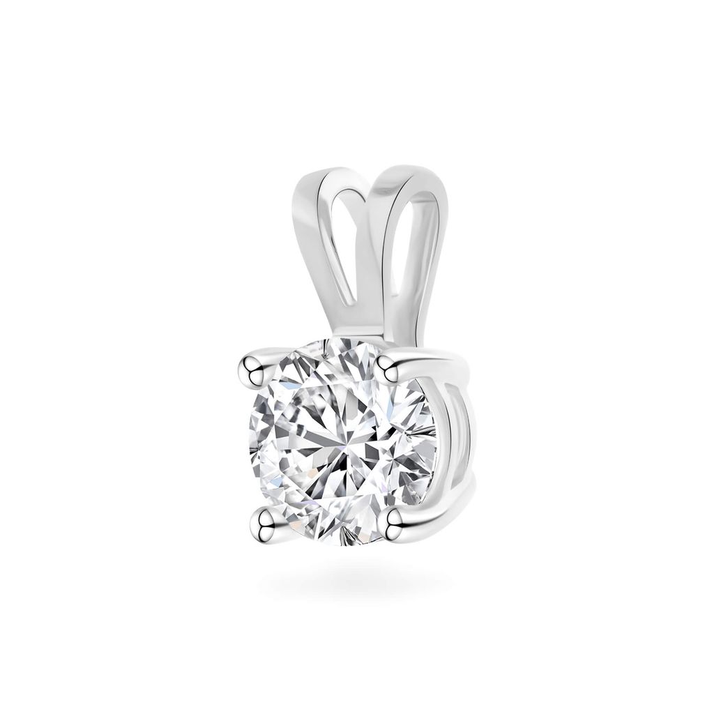 Mặt dây nữ vàng trắng 14K gắn đá CZ DOJI AFPJ000136F2CZ1