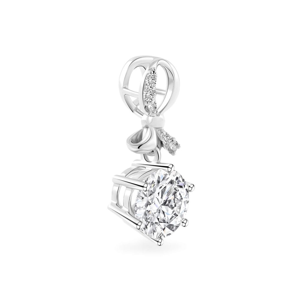 Mặt dây nữ vàng trắng 14K gắn đá CZ DOJI AFPJ000140F2CZ1