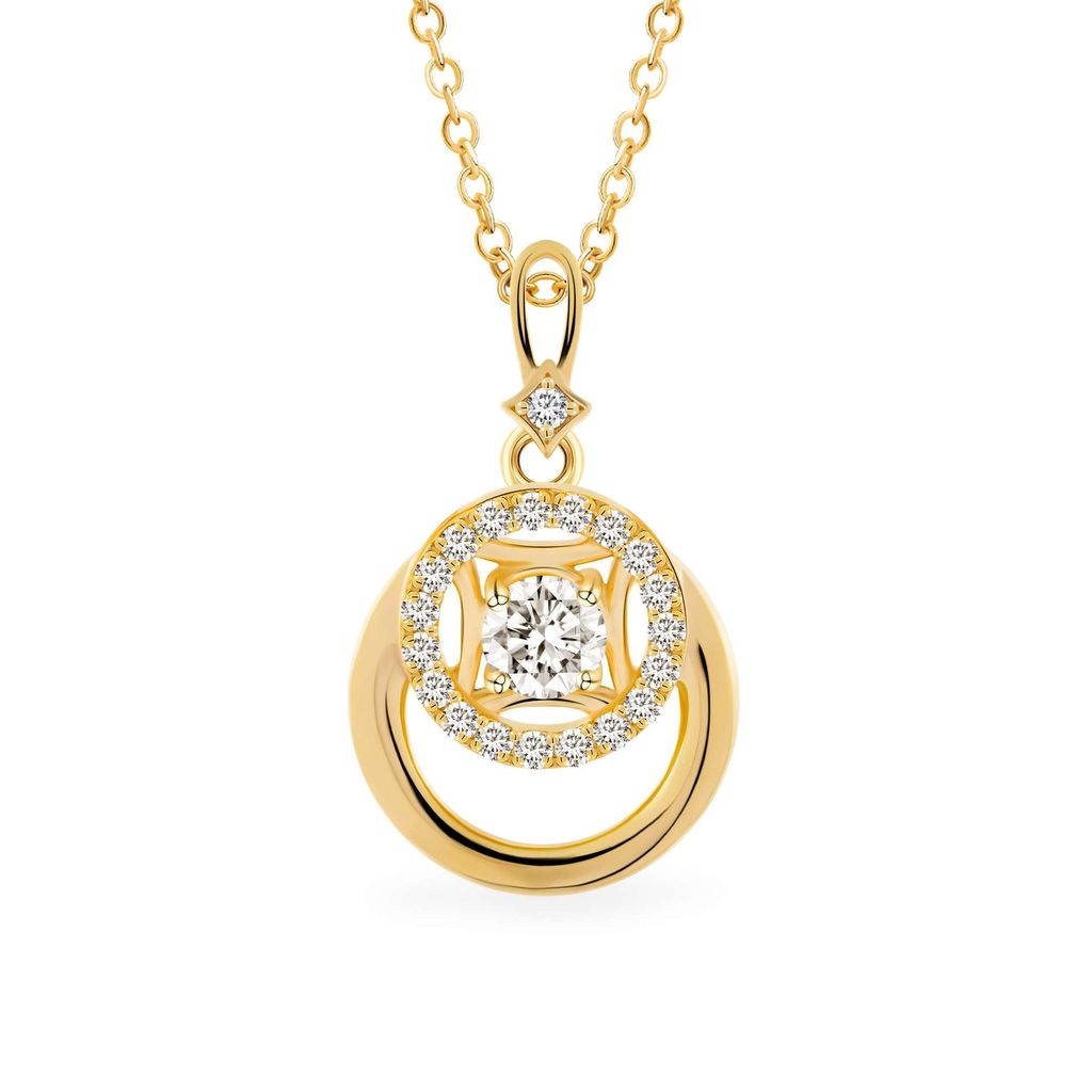 Mặt dây vàng vàng 14K gắn đá CZ DOJI AFPJ000517F1CZ1
