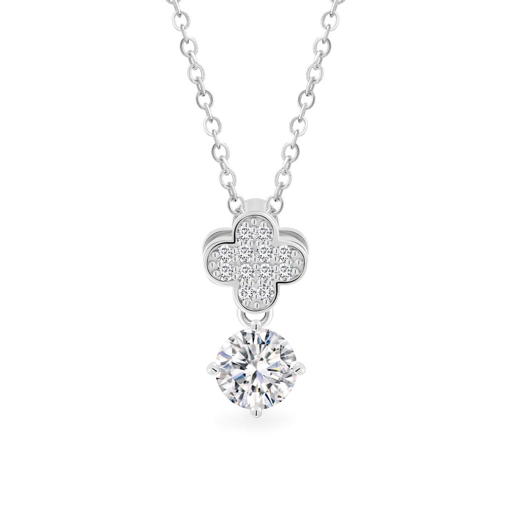 Mặt dây vàng trắng 14K gắn đá CZ DOJI AFPJ000527F2CZ1