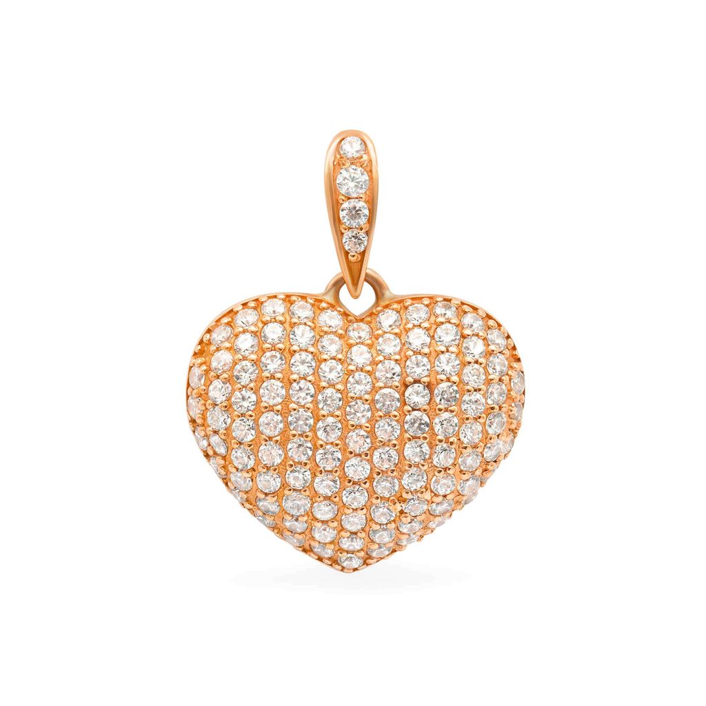 Mặt dây vàng hồng 14K gắn đá CZ DOJI AFPK000043F3CZ1