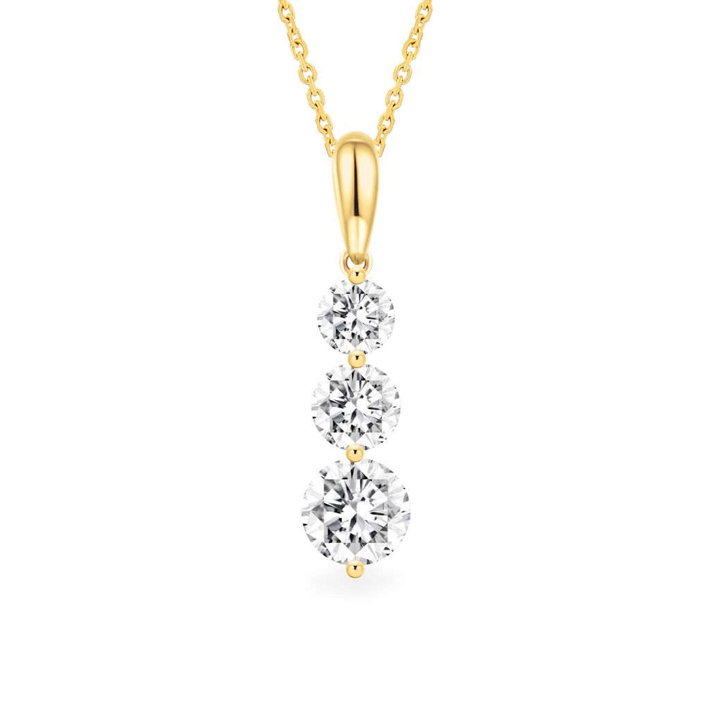 Mặt dây nữ vàng vàng 14K gắn đá CZ DOJI AFPK000092F1CZ1