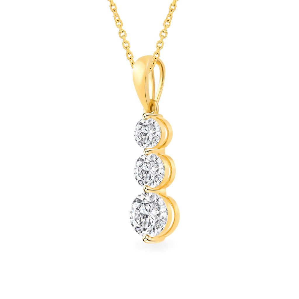 Mặt dây nữ vàng vàng 14K gắn đá CZ DOJI AFPK000092F1CZ1