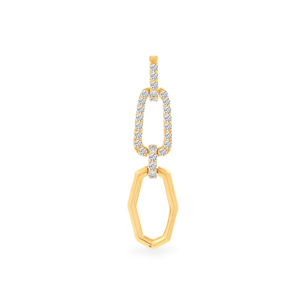 Mặt dây nữ vàng vàng 14K gắn đá CZ DOJI AFPK000383F1CZ1