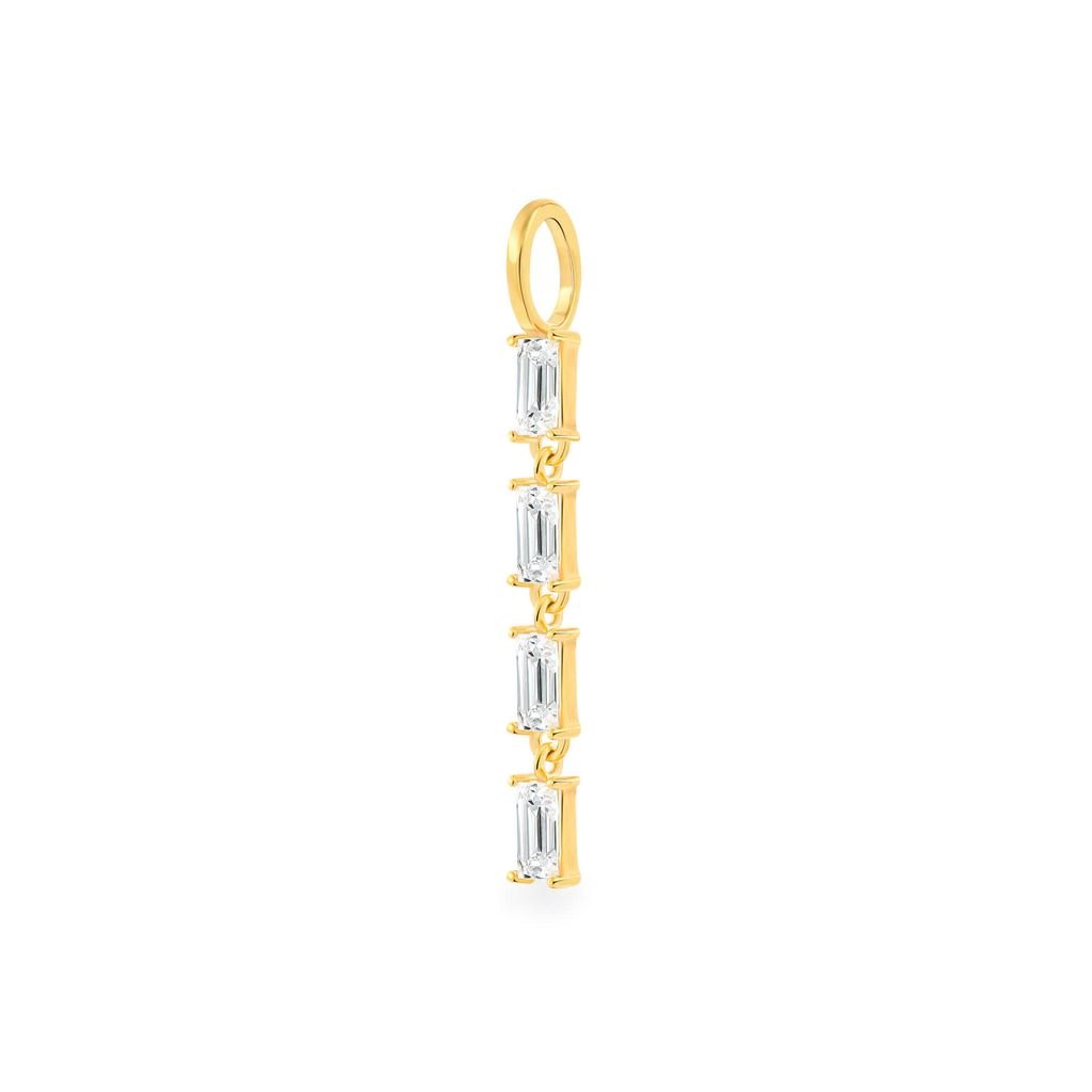 Mặt dây nữ vàng vàng 14K gắn đá CZ DOJI AFPK000386F1CZ1