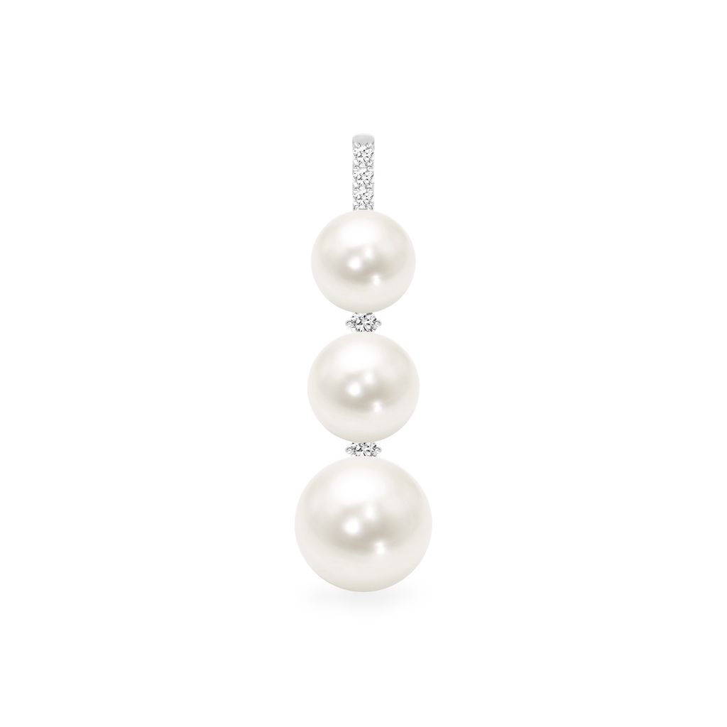 Mặt dây nữ vàng trắng 14K gắn đá CZ DOJI AFPK000452F2CZ1