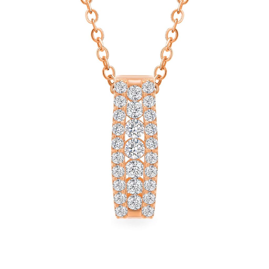 Mặt dây vàng hồng 14K gắn đá CZ DOJI AFPK000675F3CZ1