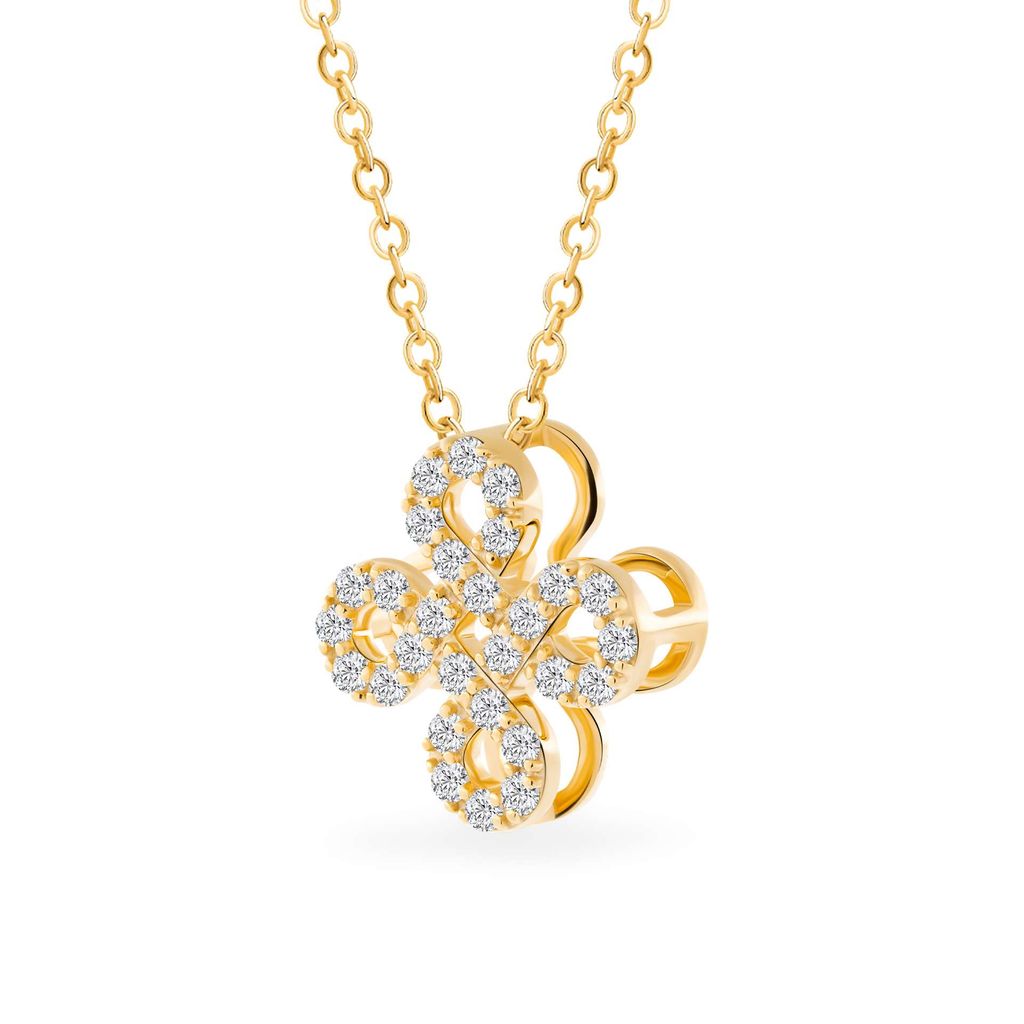 Mặt dây vàng vàng 14K gắn đá CZ DOJI AFPK000700F1CZ1