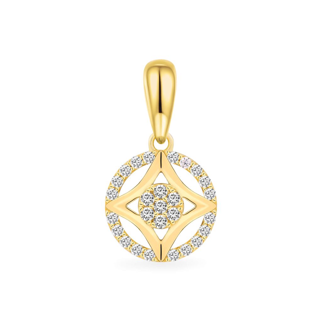 Mặt dây vàng vàng 18K gắn đá CZ DOJI AFPM001000D1CZ1