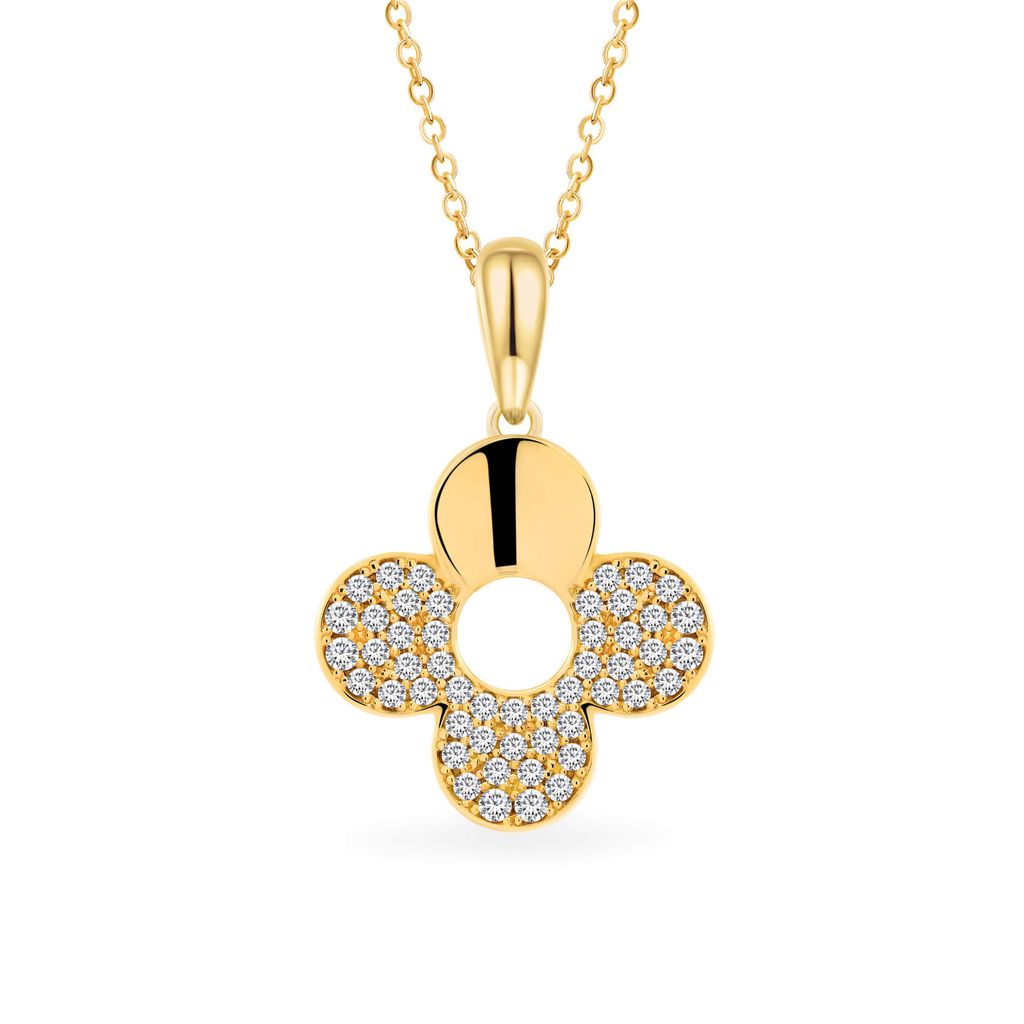 Mặt dây vàng vàng 18K gắn đá CZ DOJI AFPM001008D1CZ1