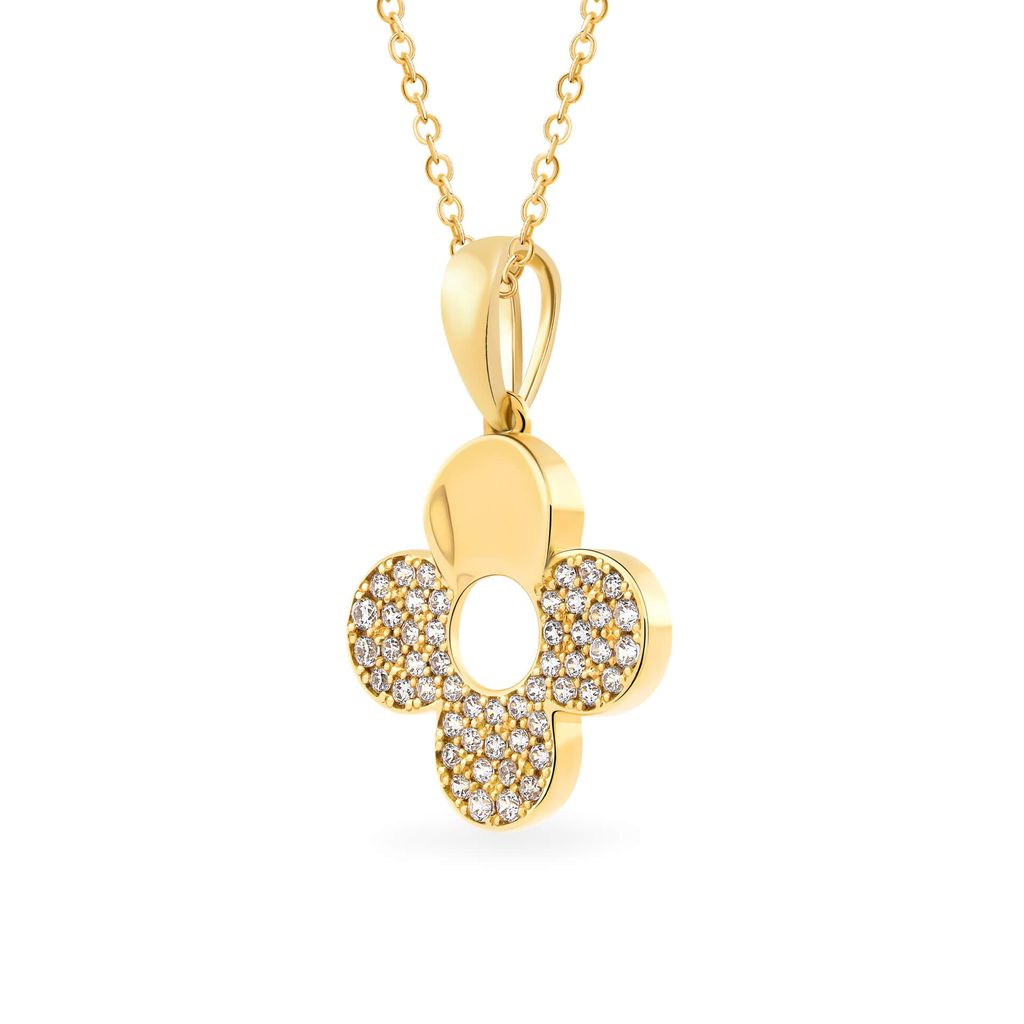 Mặt dây vàng vàng 18K gắn đá CZ DOJI AFPM001008D1CZ1