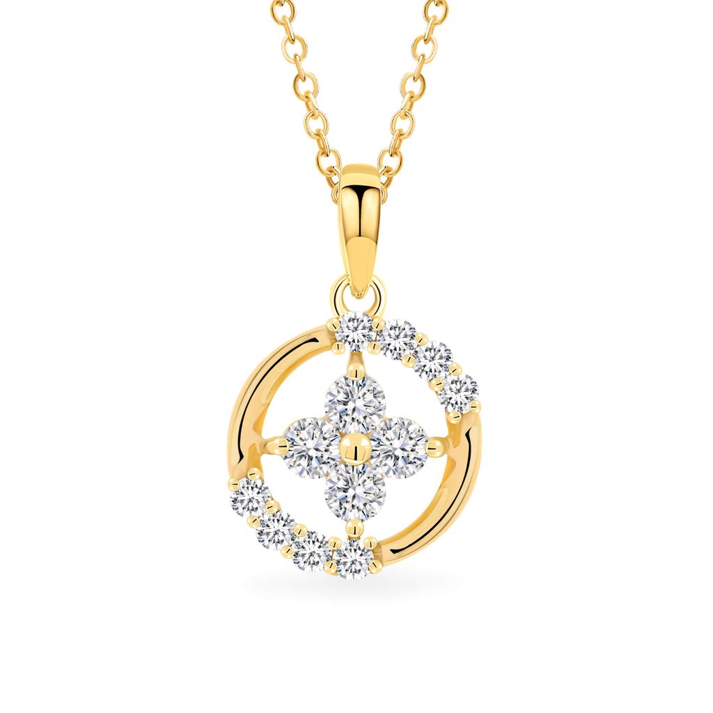 Mặt dây vàng vàng 18K gắn đá CZ DOJI AFPM001122D1CZ1