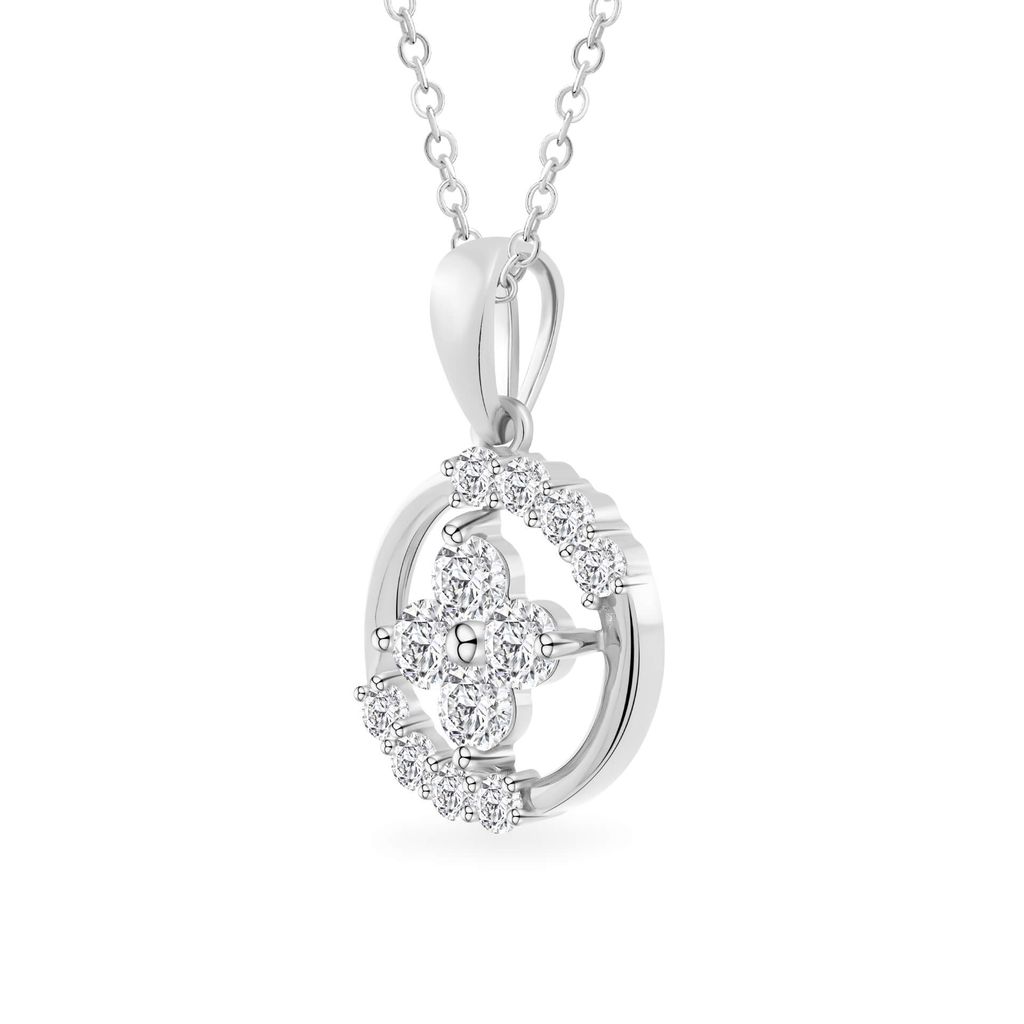 Mặt dây vàng trắng 18K gắn đá CZ DOJI AFPM001122D2CZ1