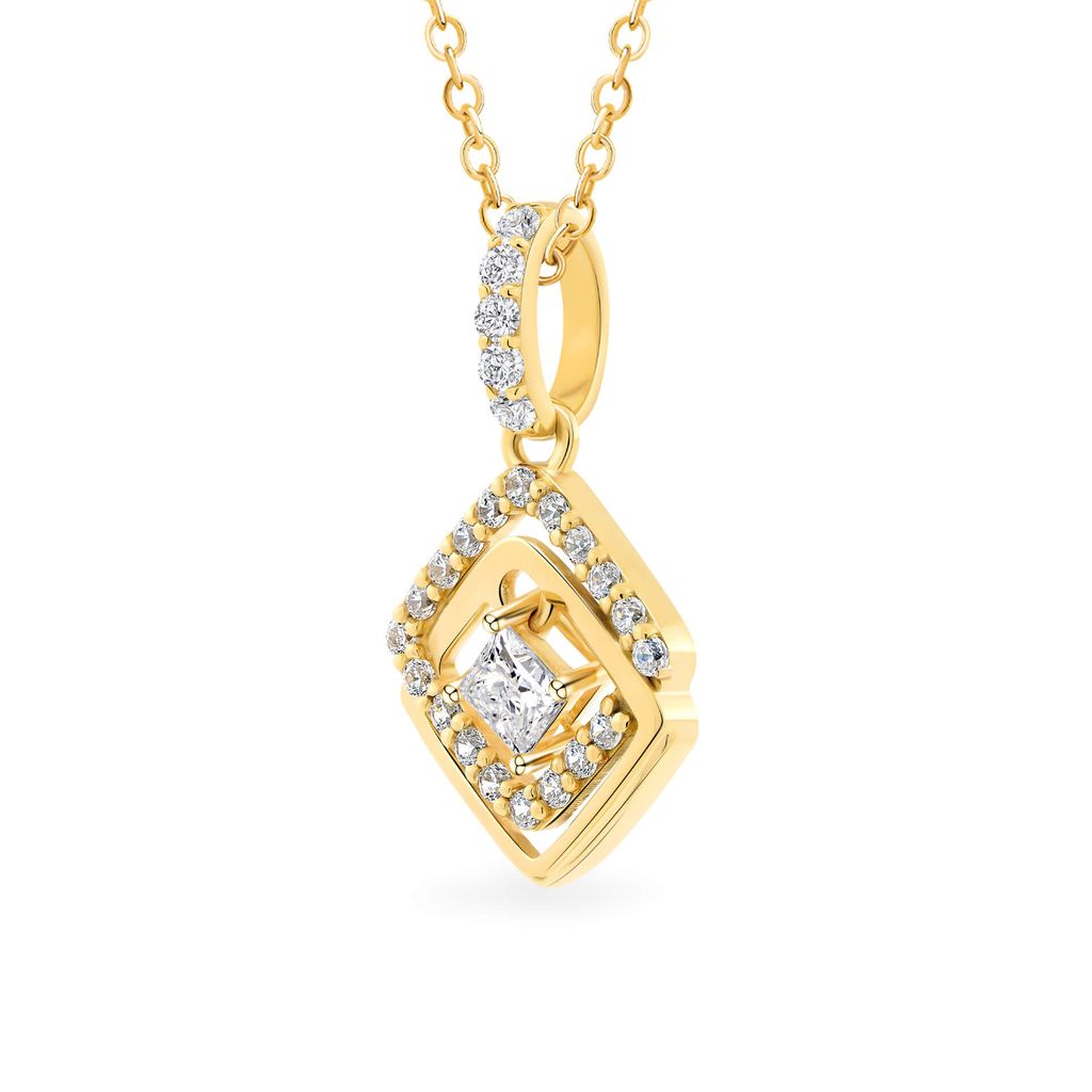 Mặt dây vàng vàng 18K gắn đá CZ DOJI AFPM100488D1CZ1