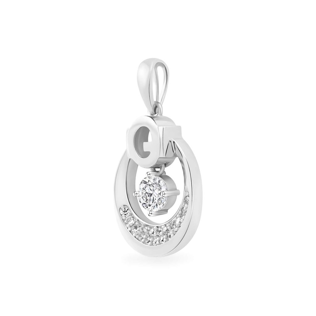 Mặt dây vàng trắng 18K gắn đá CZ DOJI AFPM200036D2CZ1